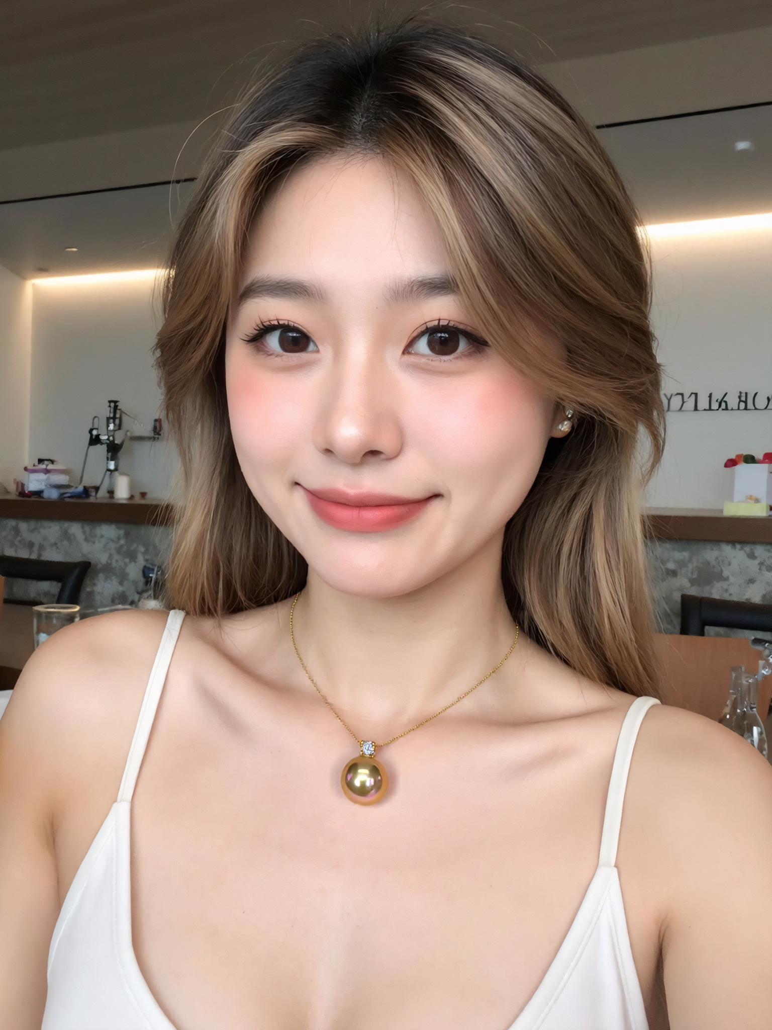 8-9mm南洋海水金珍珠戴妃款吊坠   客服入口  勿拍！！