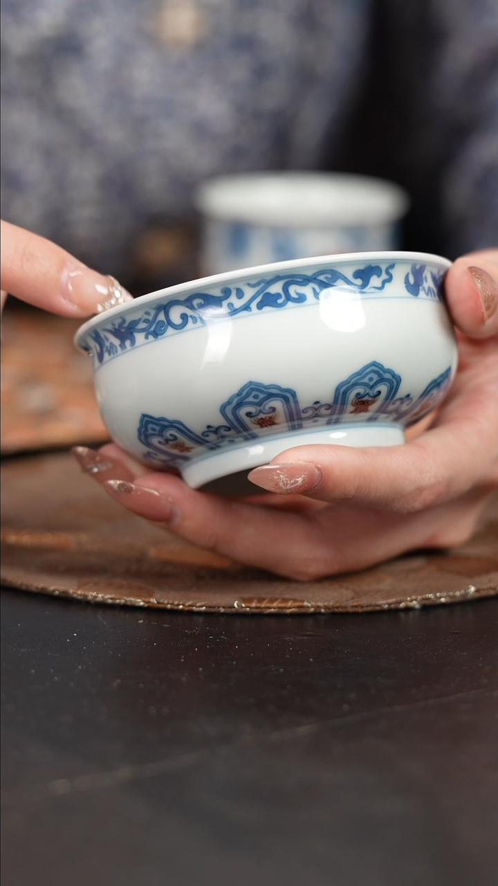 【闪购商品】杯屹朴堂釉里红腰缠