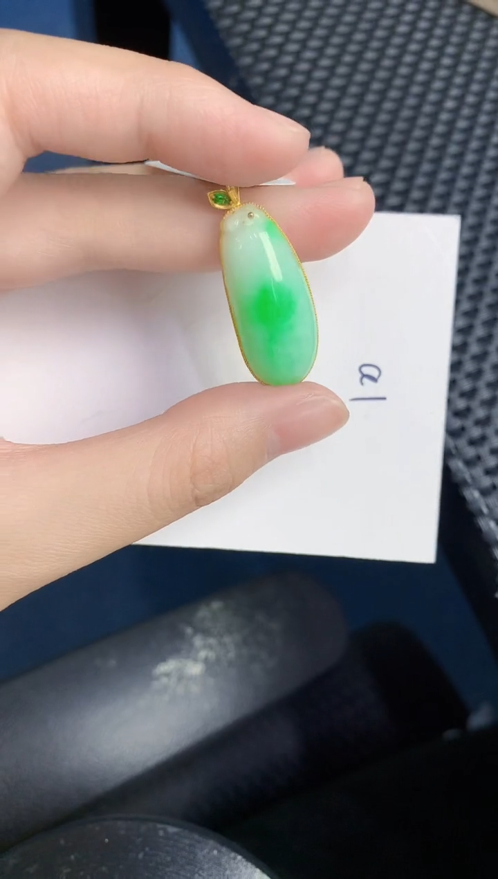 【闪购商品】翡翠颈饰18K金镶嵌000000000