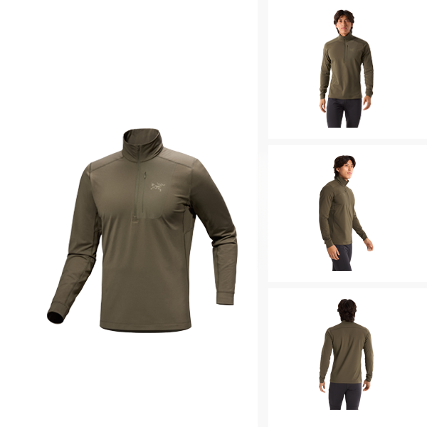 【Arcteryx|始祖鸟】RHO LT Zip Neck F24 半拉链立领长袖卫衣