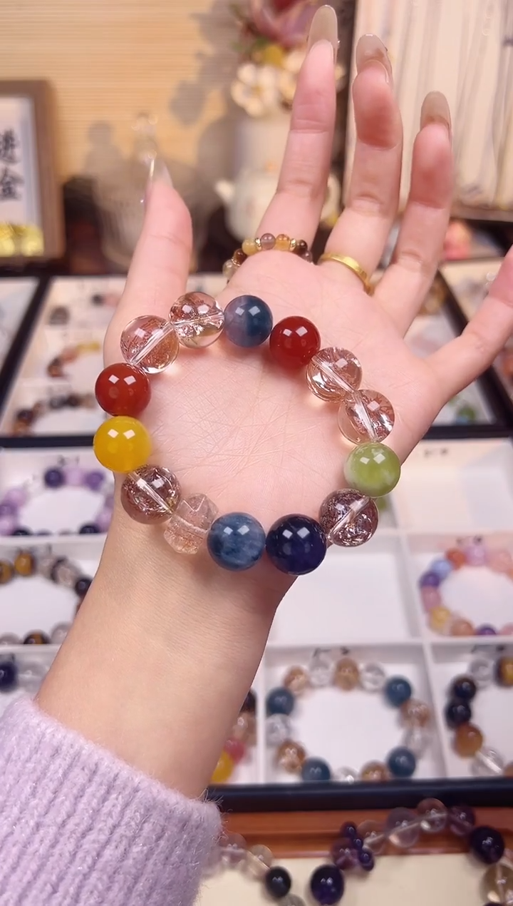 未镶嵌手串水晶青花瓷