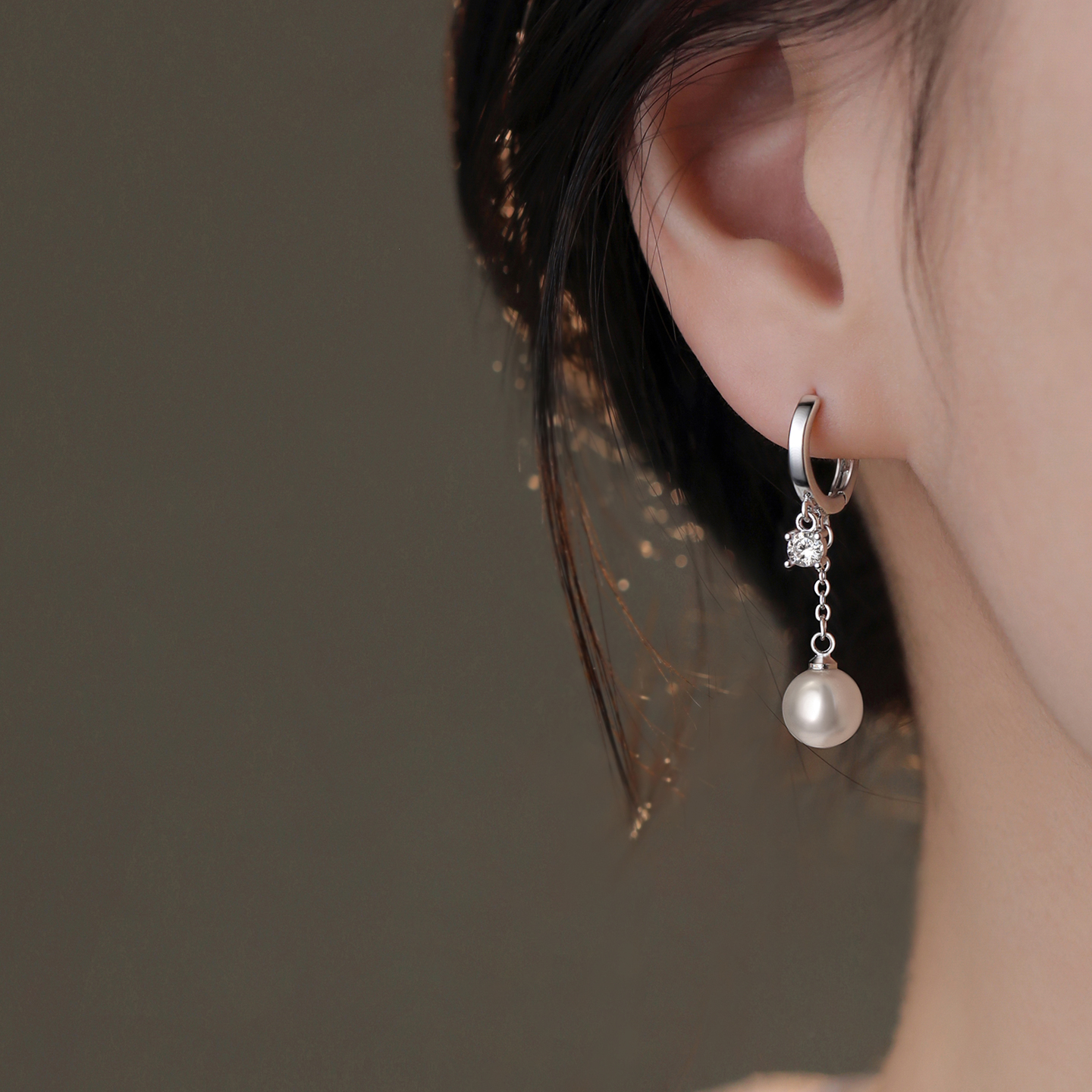 925银仿珍珠耳饰 日韩流苏耳环小众设计精致新爆款耳钉高级感百搭