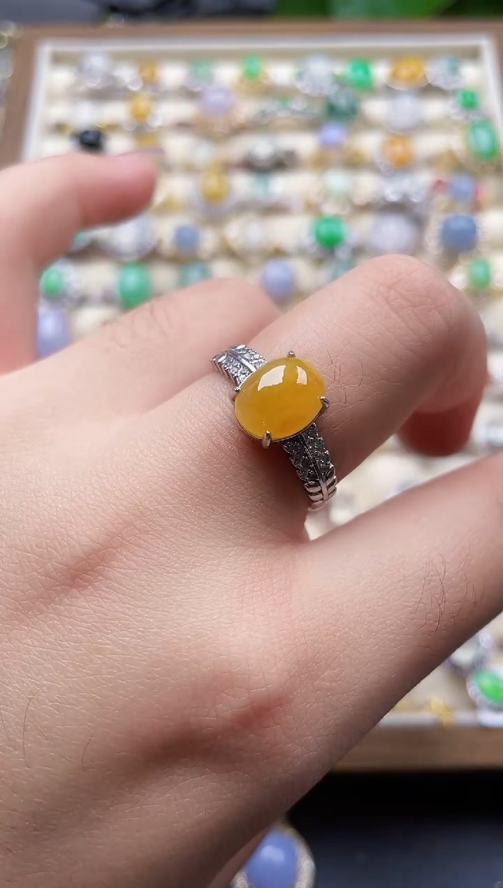 银S925镶嵌戒指翡翠31