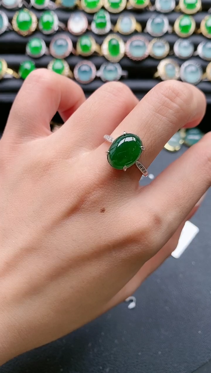 【闪购商品】翡翠戒指银S925镶嵌11111111