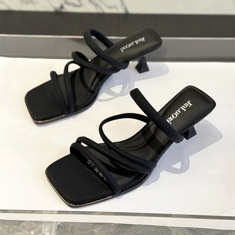 高跟百搭温柔外穿一字拖  99-190