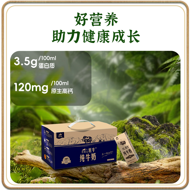 【连续订8箱】牦牛纯牛奶250ml×12支/8箱