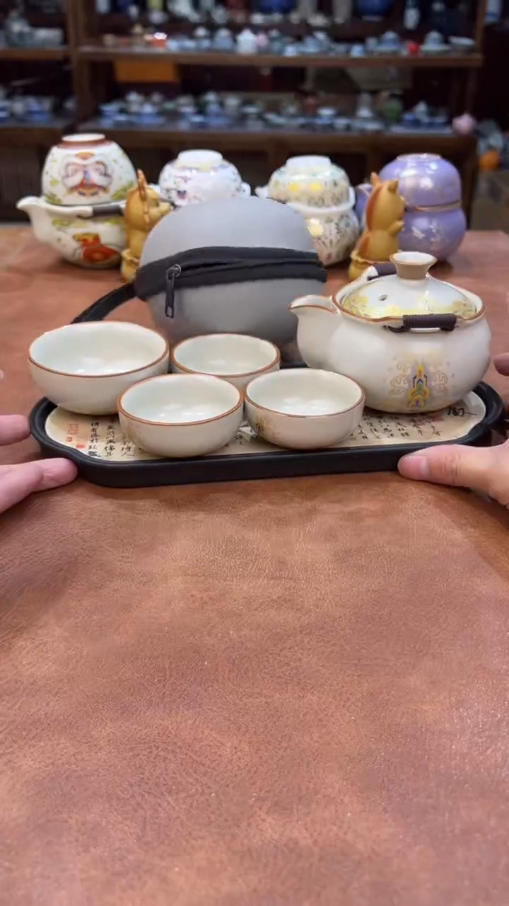 真的很便宜会开片的旅行茶具