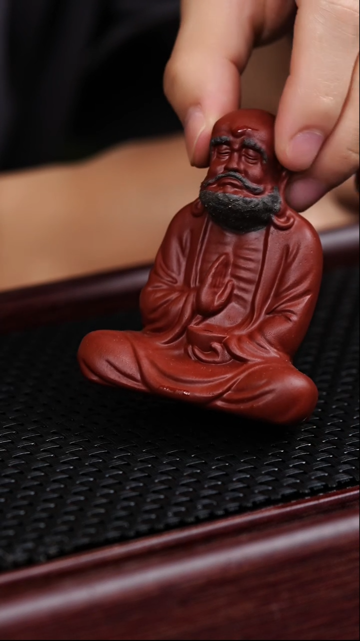 茶壶紫砂宜兴原矿紫砂作品  达摩