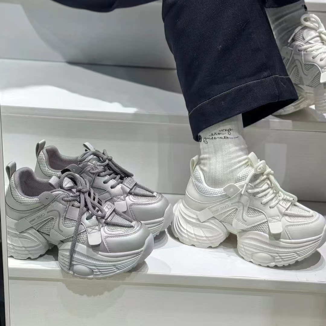 老爹鞋时尚休闲鞋透气增高女鞋时尚透气春季系带女鞋潮流