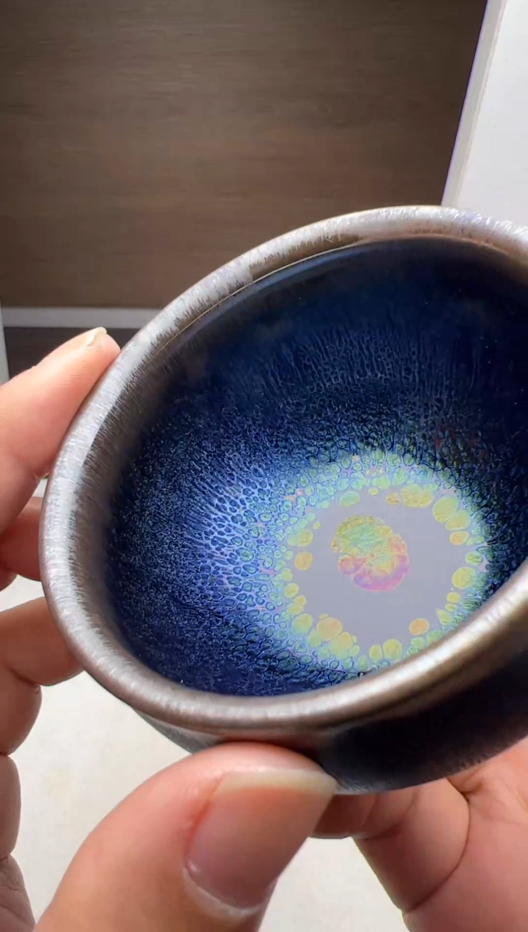 茶盏建窑建盏 七彩油滴