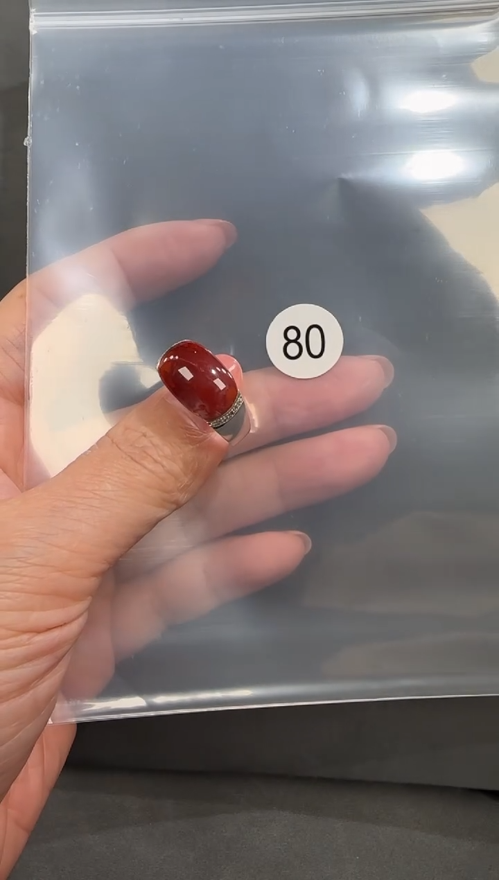 银S925镶嵌南红玛瑙珠宝半成品楠***呀原矿无优化无胶裂马鞍面