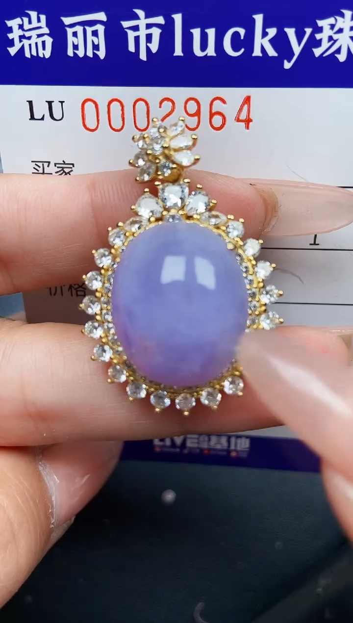 【闪购商品】翡翠颈饰银S925镶嵌2964