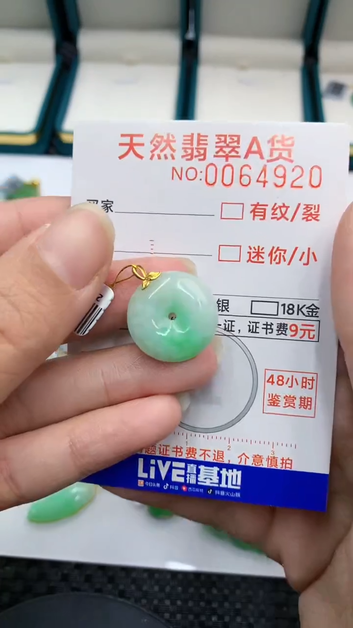 【闪购商品】翡翠颈饰18K金镶嵌            8