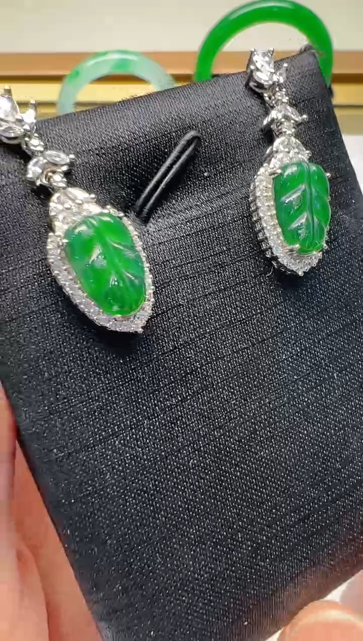 【闪购商品】翡翠耳饰银S925镶嵌多样性团购发一件