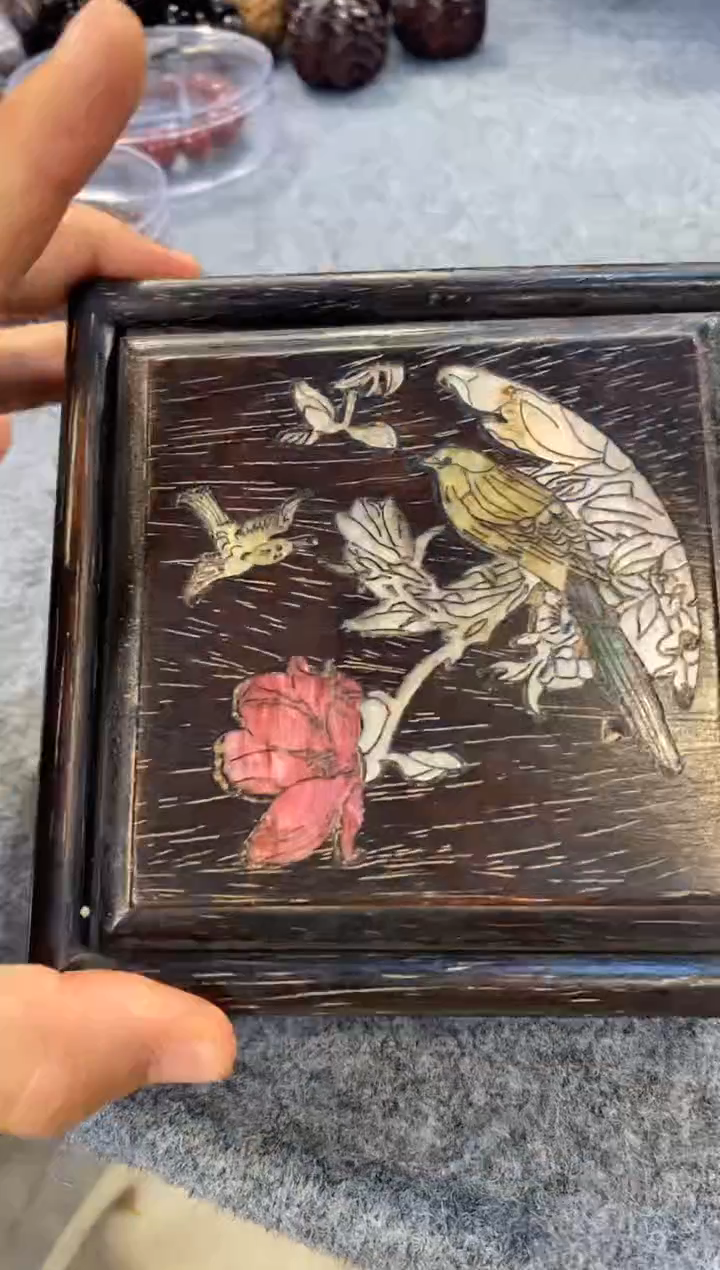 花梨木类方盒+老型手串