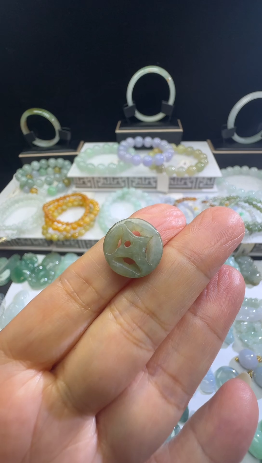 【闪购商品】翡翠吊坠(不含链)未镶嵌四眼钱