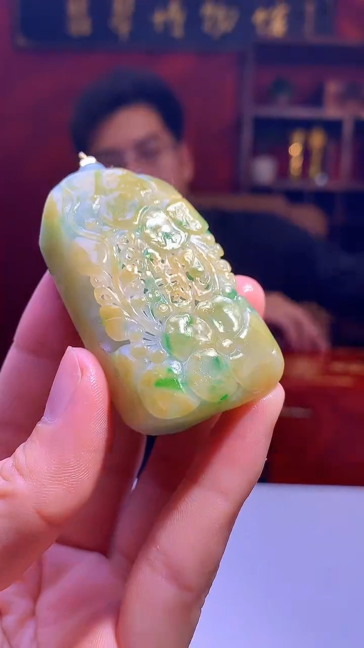 【闪购商品】定制翡翠未镶嵌1002hm-毛货挂件31