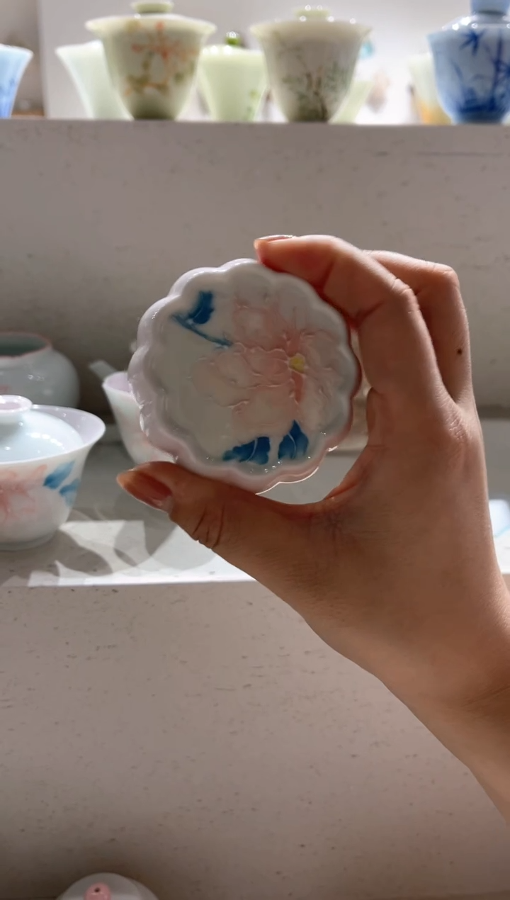 【闪购商品】明知山志-有田烧-国色惊城-花朵盖置