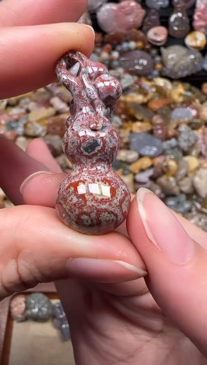 颈饰未镶嵌硅化珊瑚（珊瑚玉）386