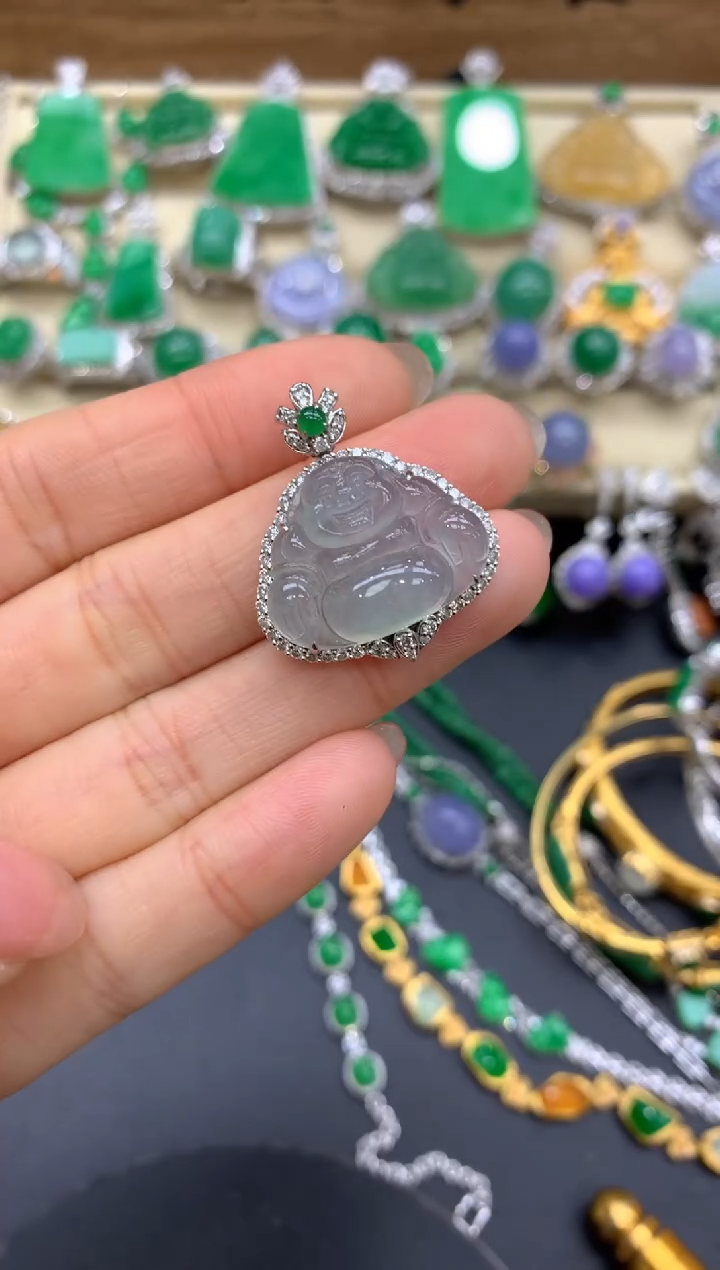 【闪购商品】翡翠颈饰18K金镶嵌393-中国好珍宝