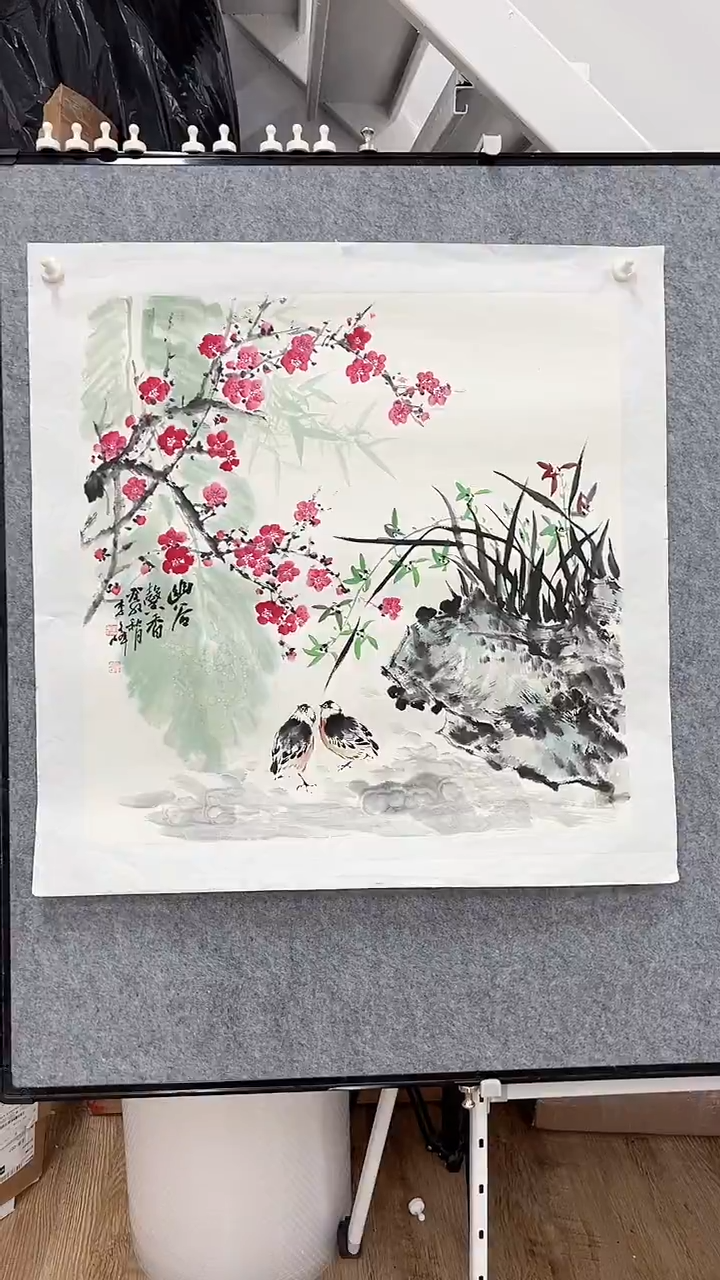 国画李文峰2.8平尺花鸟