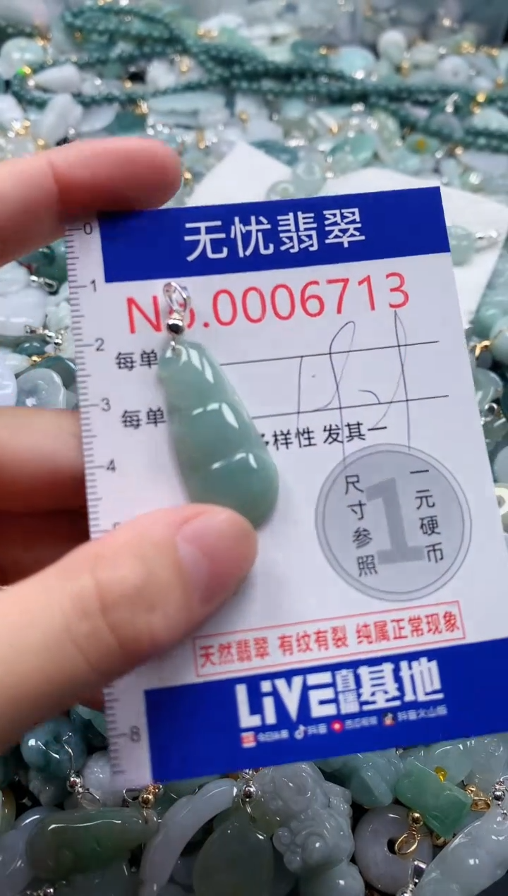 翡翠未镶嵌吊坠(不含链)6713