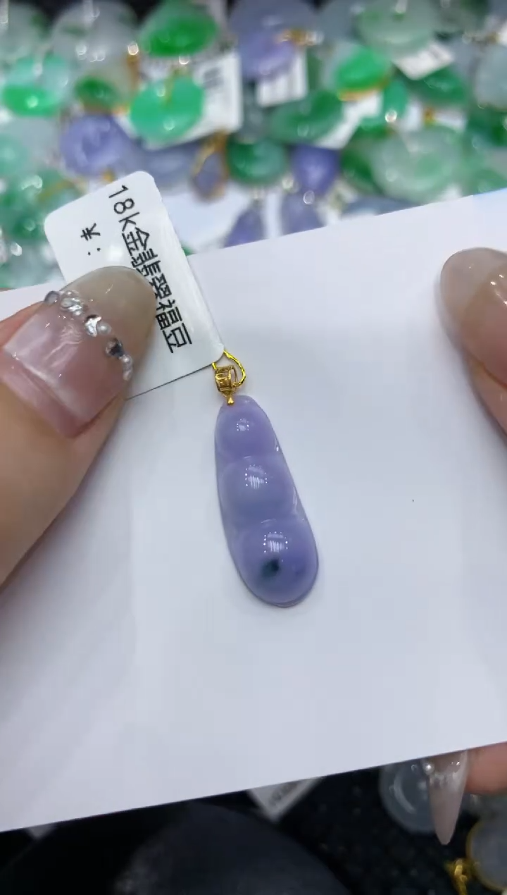 【闪购商品】翡翠颈饰18K金镶嵌222222222