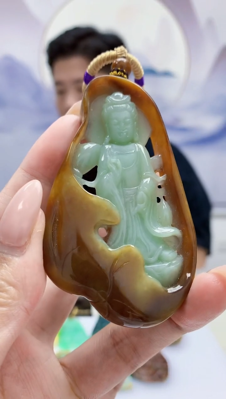 定制翡翠未镶嵌4917MM-毛货挂件88