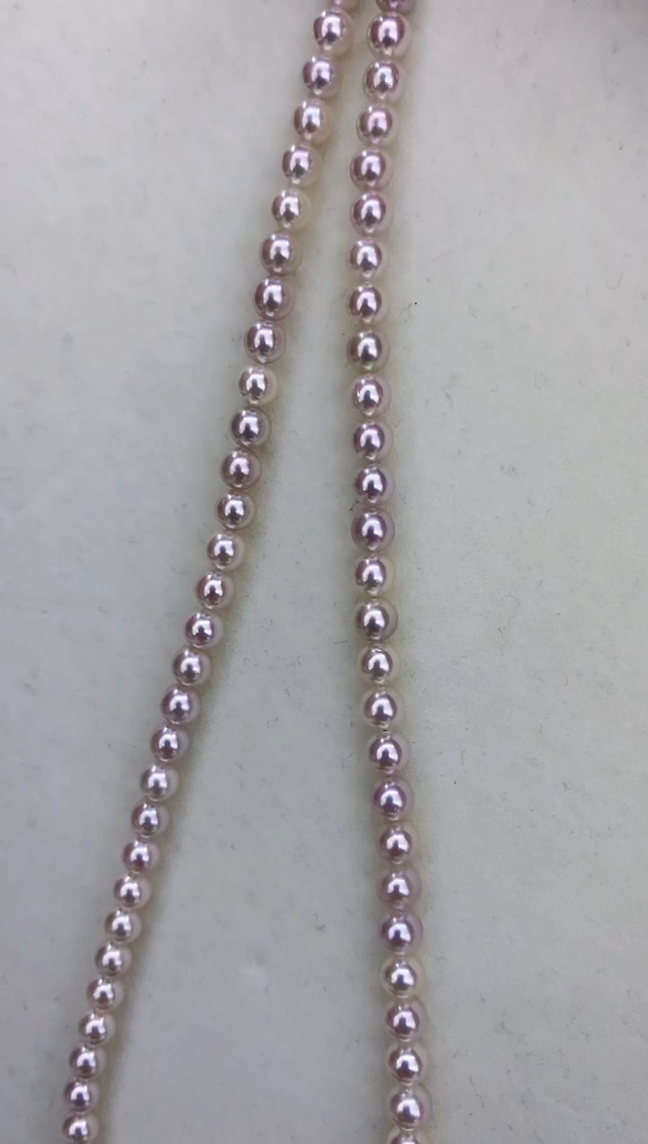 未镶嵌海水珍珠DA 串链4.5-5带真科研大证 GD004