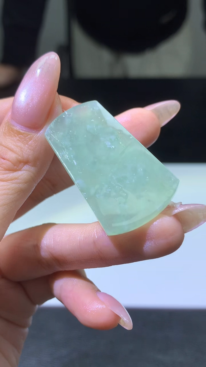 【闪购商品】定制翡翠未镶嵌003ee-毛货无事牌送金扣15