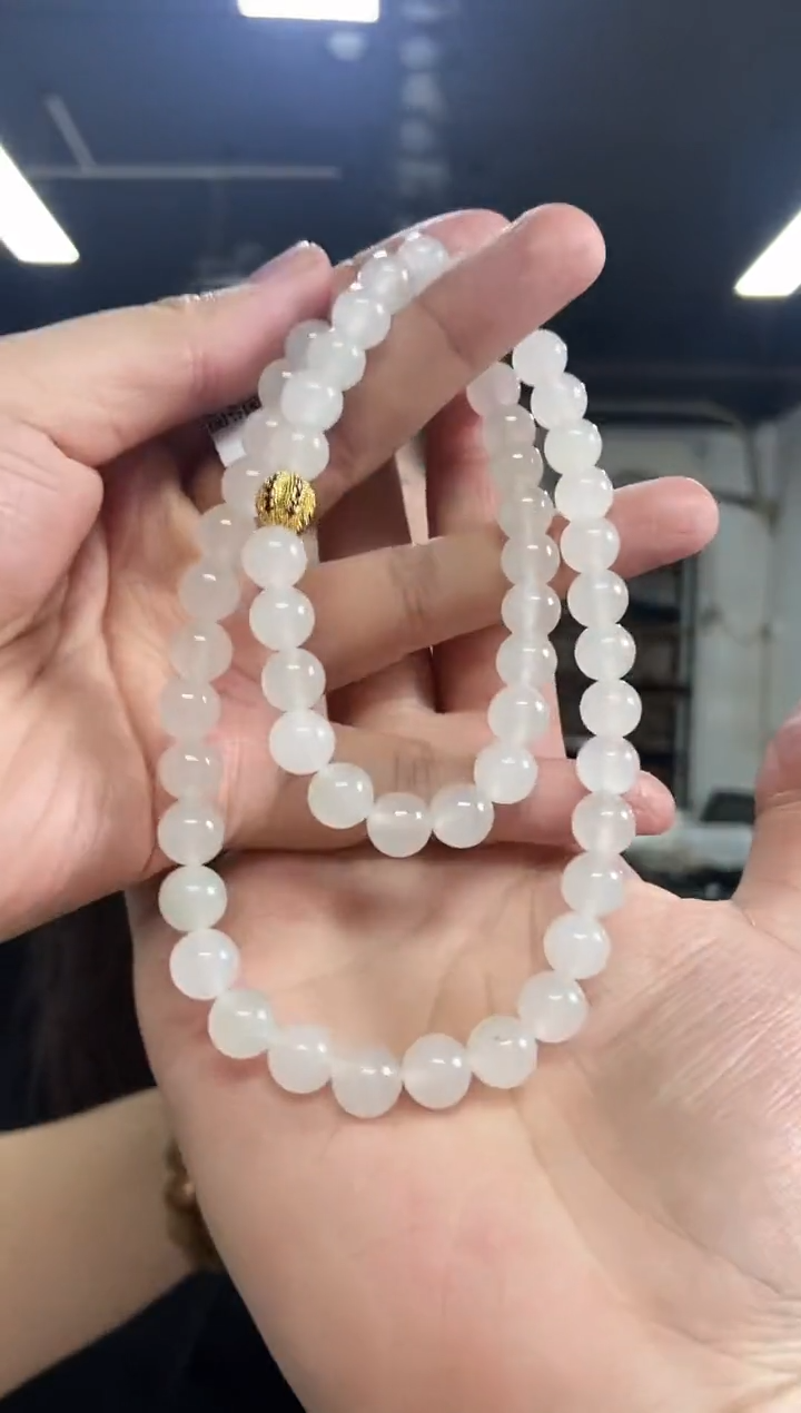 【闪购商品】石英质玉（金丝玉）项链未镶嵌多样性发其一颜色微差