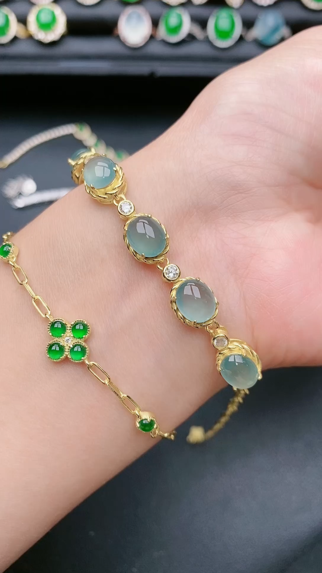 翡翠戒指银S925镶嵌111111