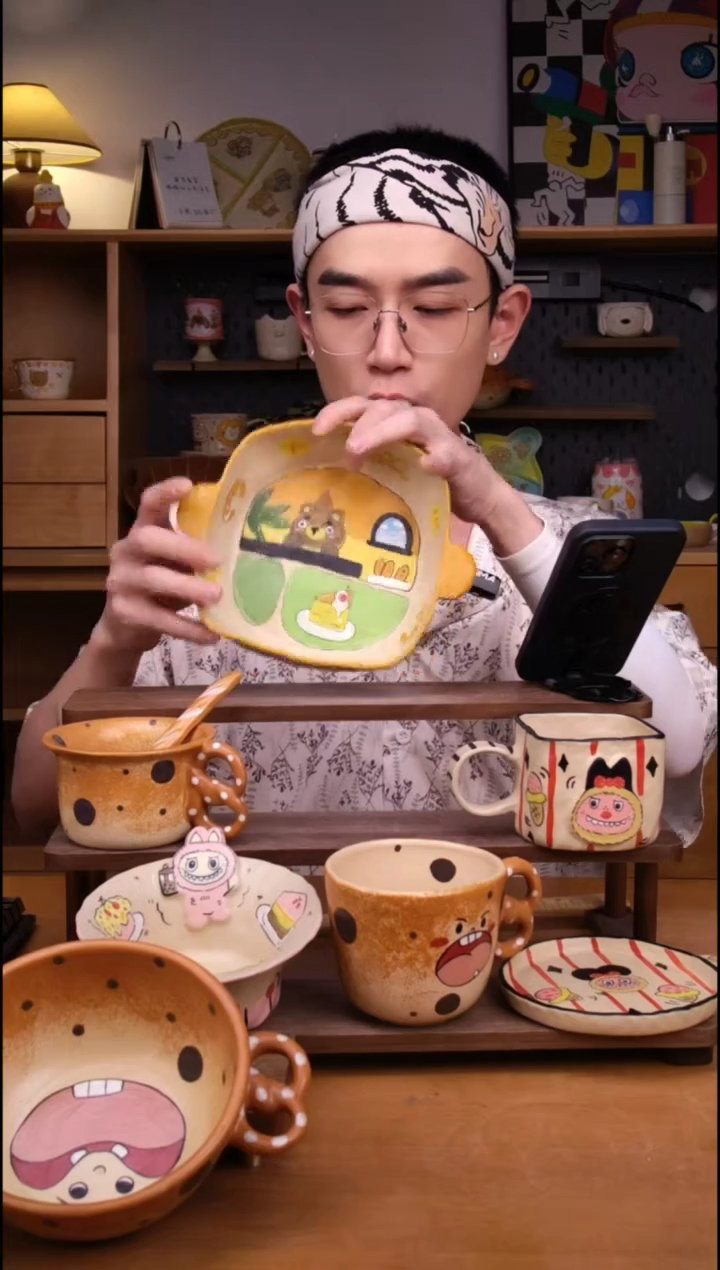 杯子景德镇可爱设计师款陶瓷