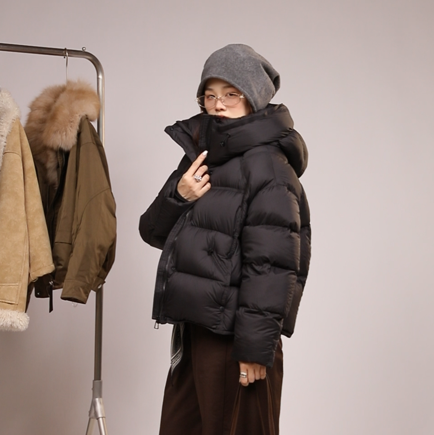 【白鸭绒】短款泡芙羽绒服 小个子女生冬季巨好看加厚蓄热羽绒外套