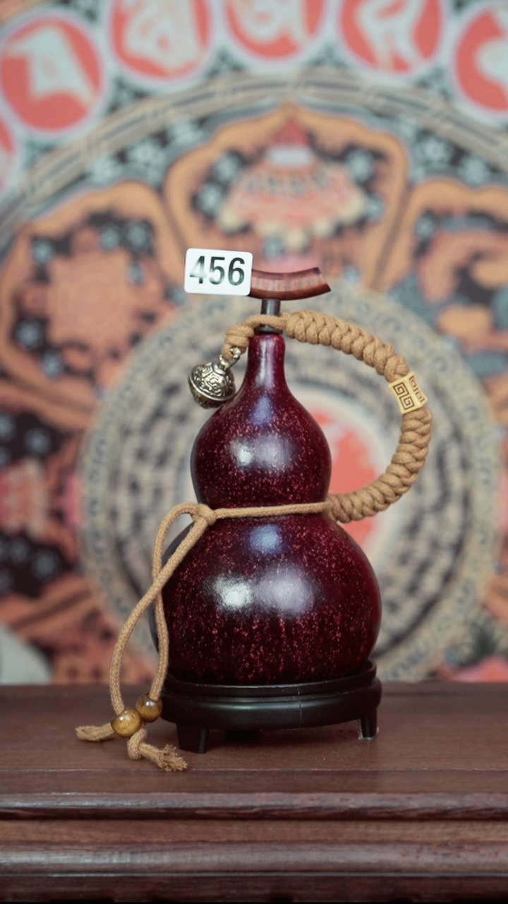 456号大漆葫芦 一物一拍送网兜底座漏斗