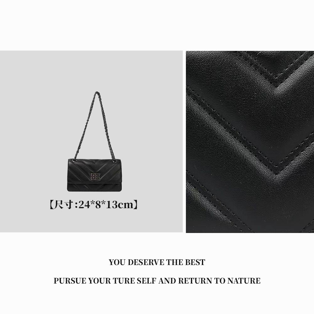 【特特甄选】SKL-7781-黑色腋下简约百搭斜跨轻奢洋气