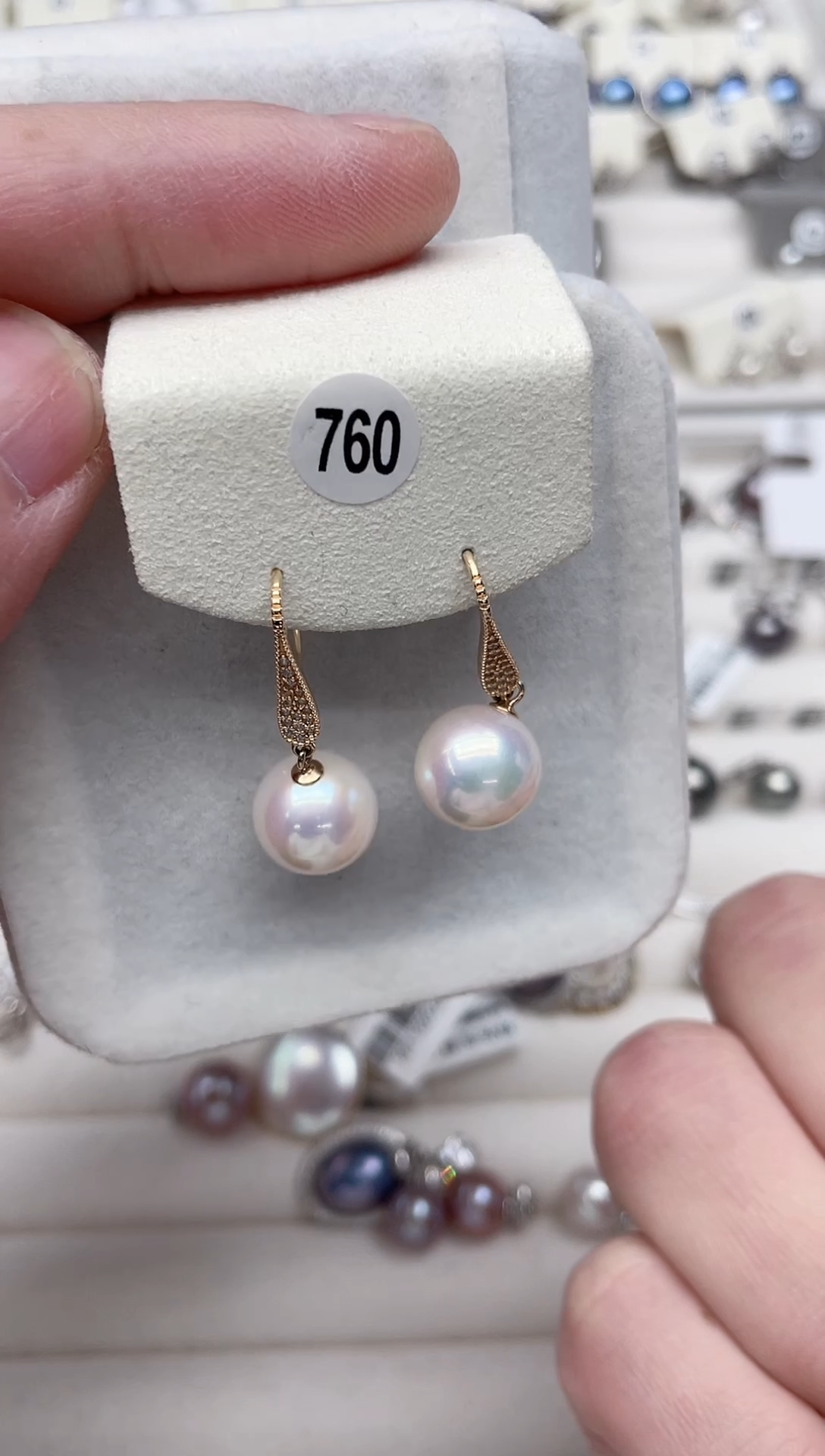 【闪购商品】淡水珍珠耳饰银S925镶嵌耳饰