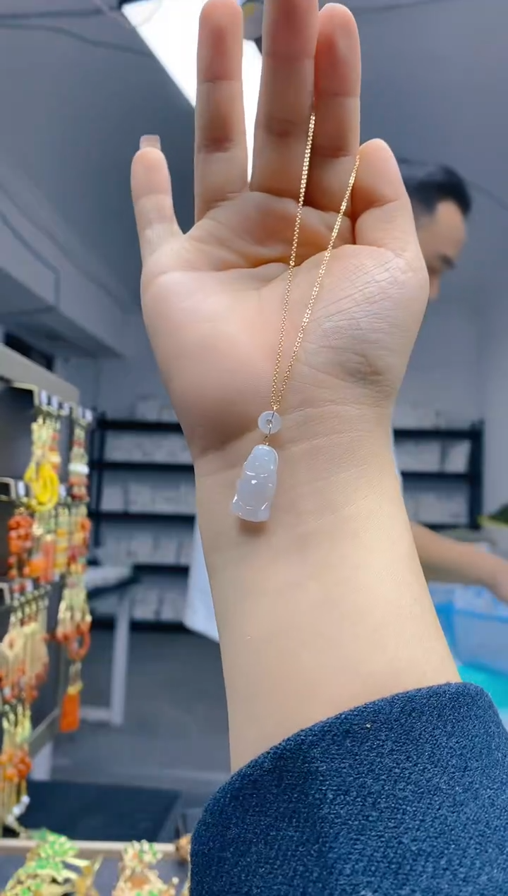 【闪购商品】翡翠耳饰合金161翡翠锁骨链