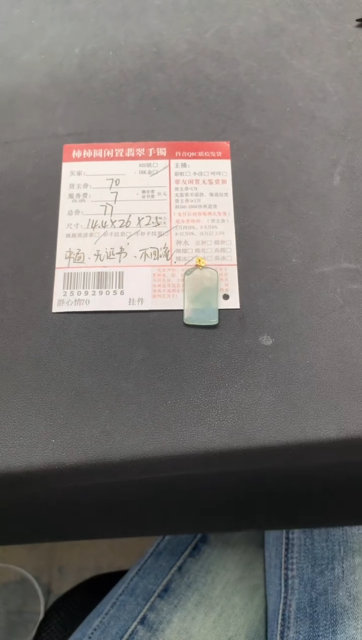 颈饰18K金镶嵌翡翠姐姐250929056