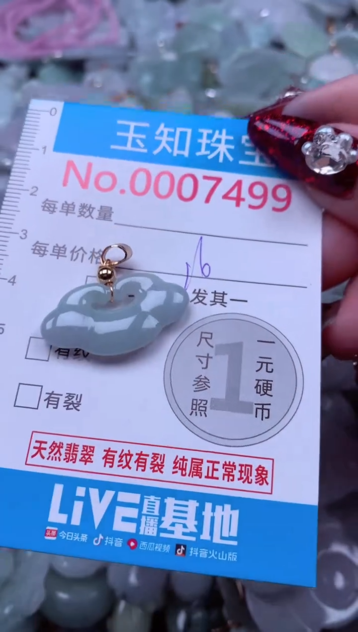 吊坠(不含链)未镶嵌翡翠7499