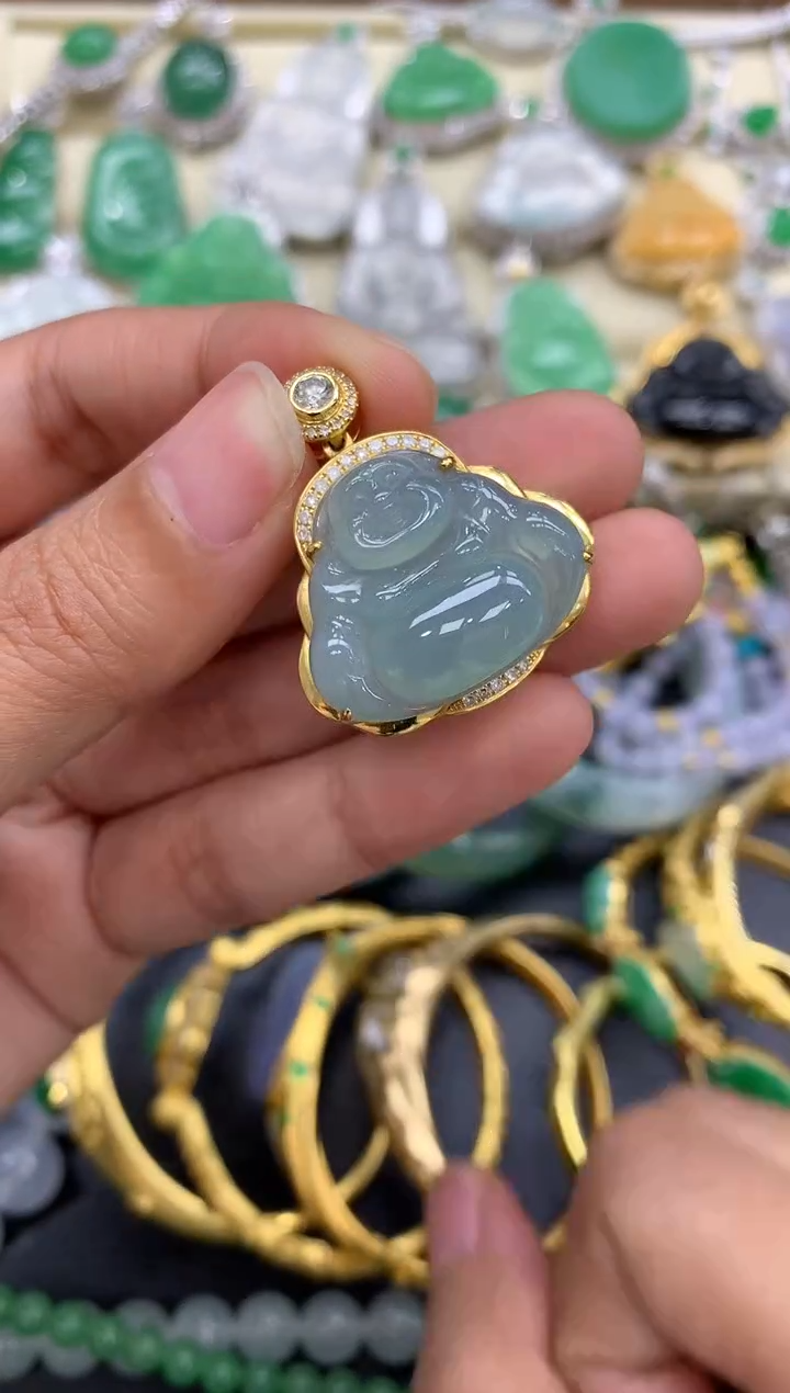 【闪购商品】翡翠颈饰18K金镶嵌232-中国好珍宝