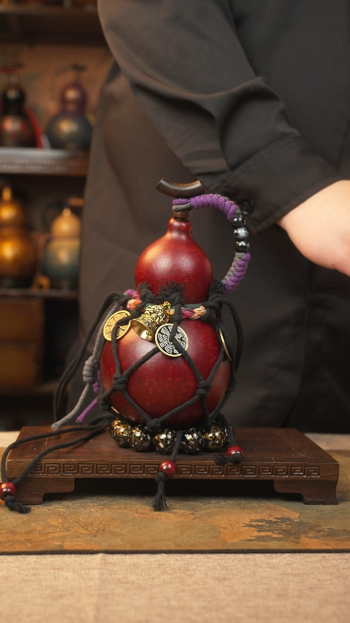 【闪购商品】236大漆葫芦一物一拍记550ml