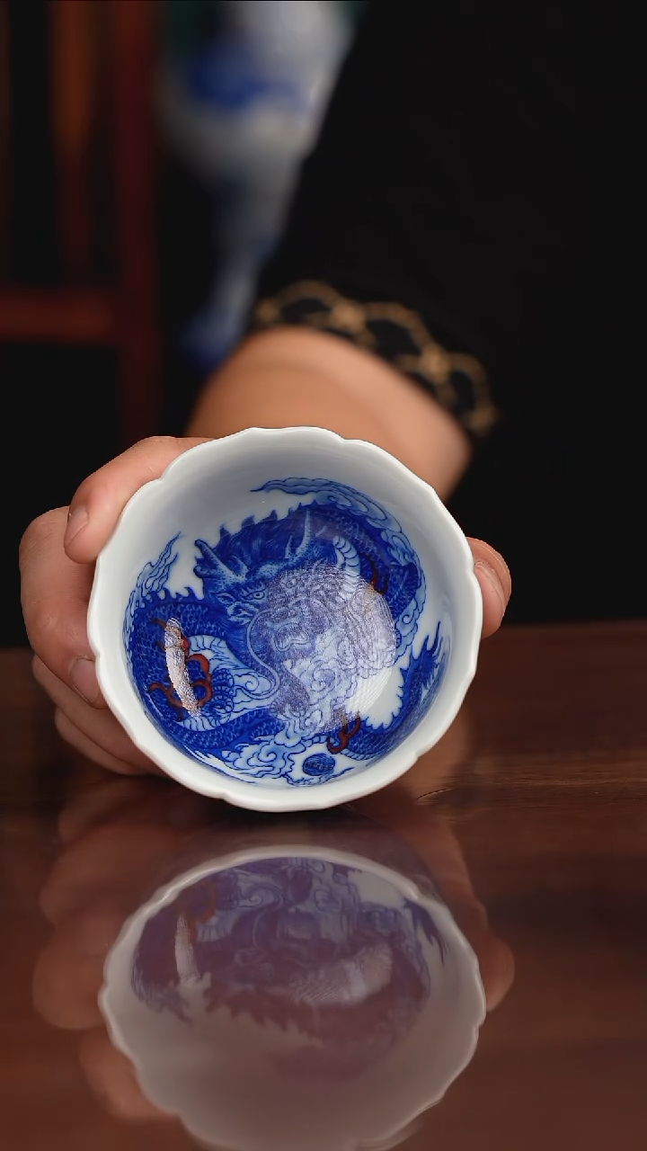 自成堂柴窑青花釉里红