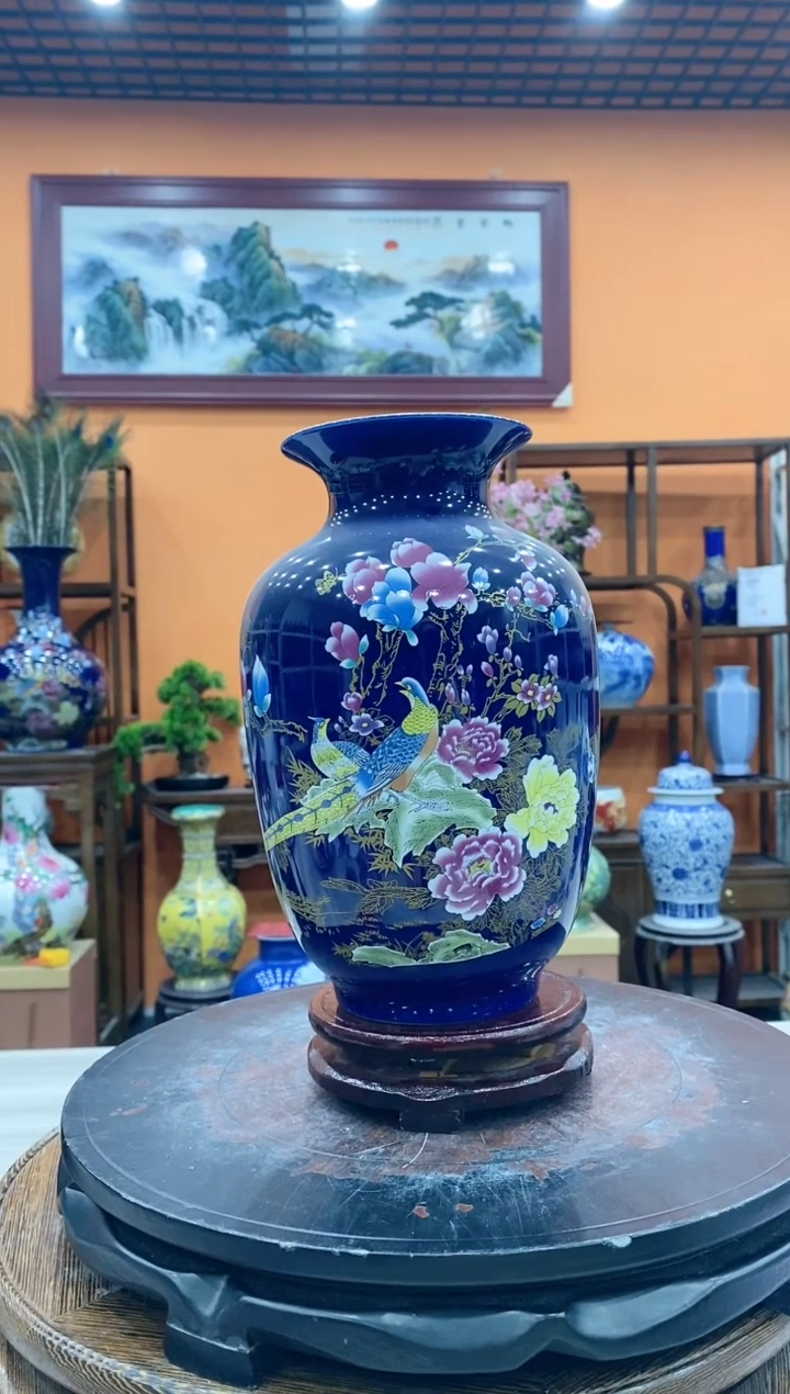 【闪购商品】瓶景德镇景泰蓝冬瓜瓶