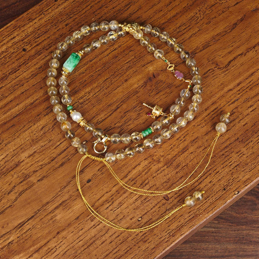 R*转经筒发晶圆珠万能链7+@ZMG14052901@