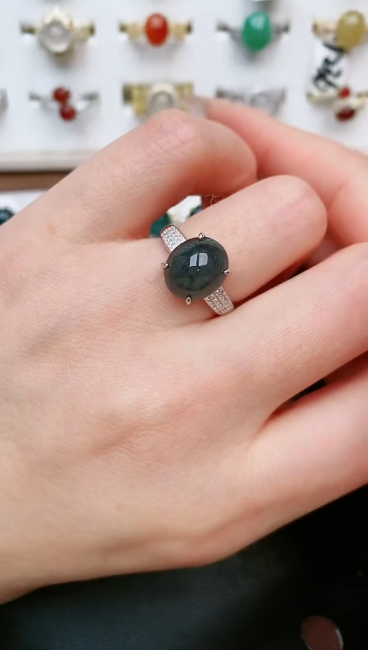 【闪购商品】翡翠戒指银S925镶嵌.....