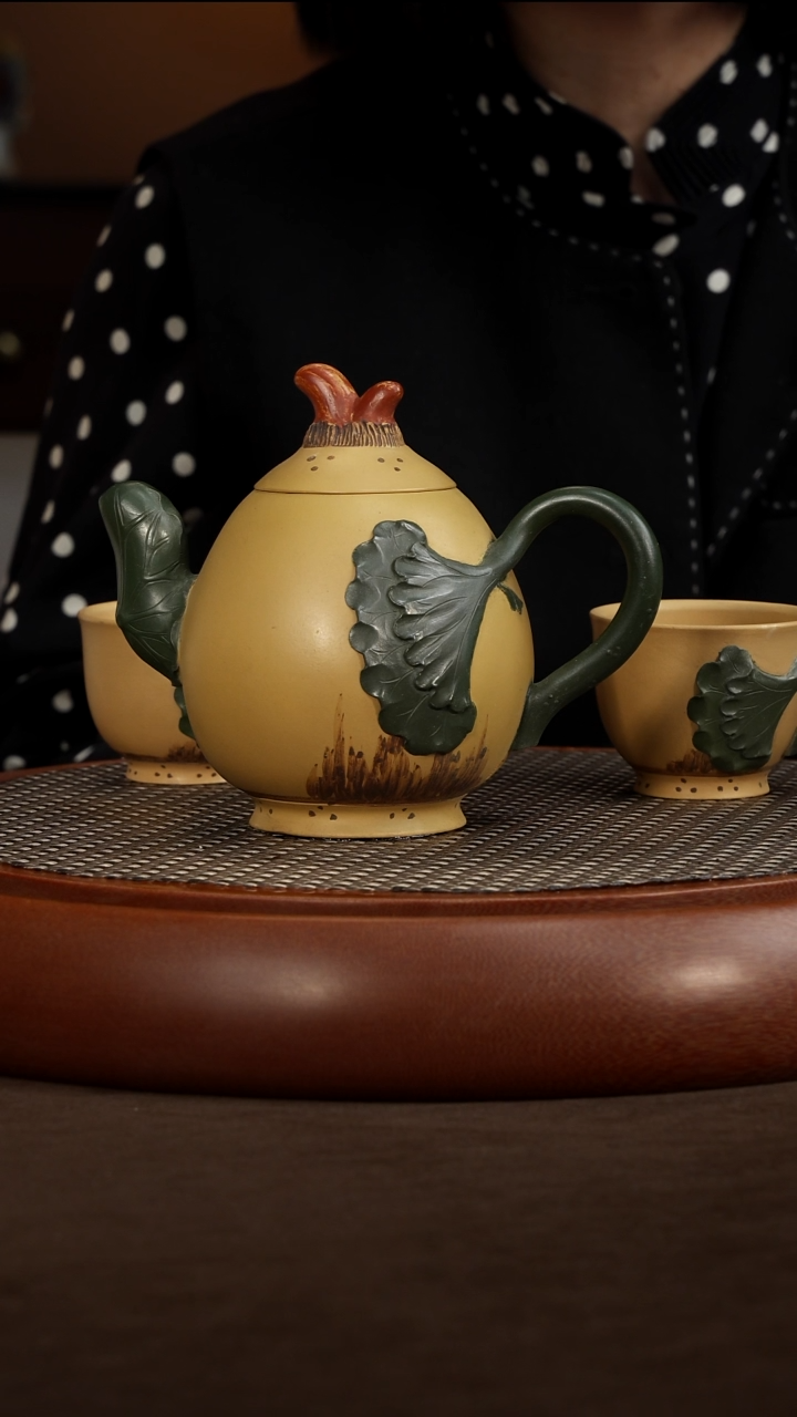 茶壶紫砂【P038】白藕套组  500c GJF