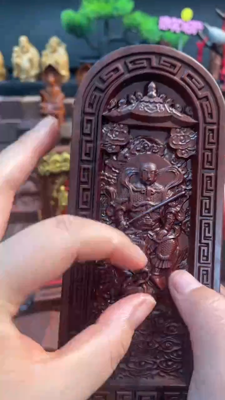 木枣木17公分真武令牌加底座