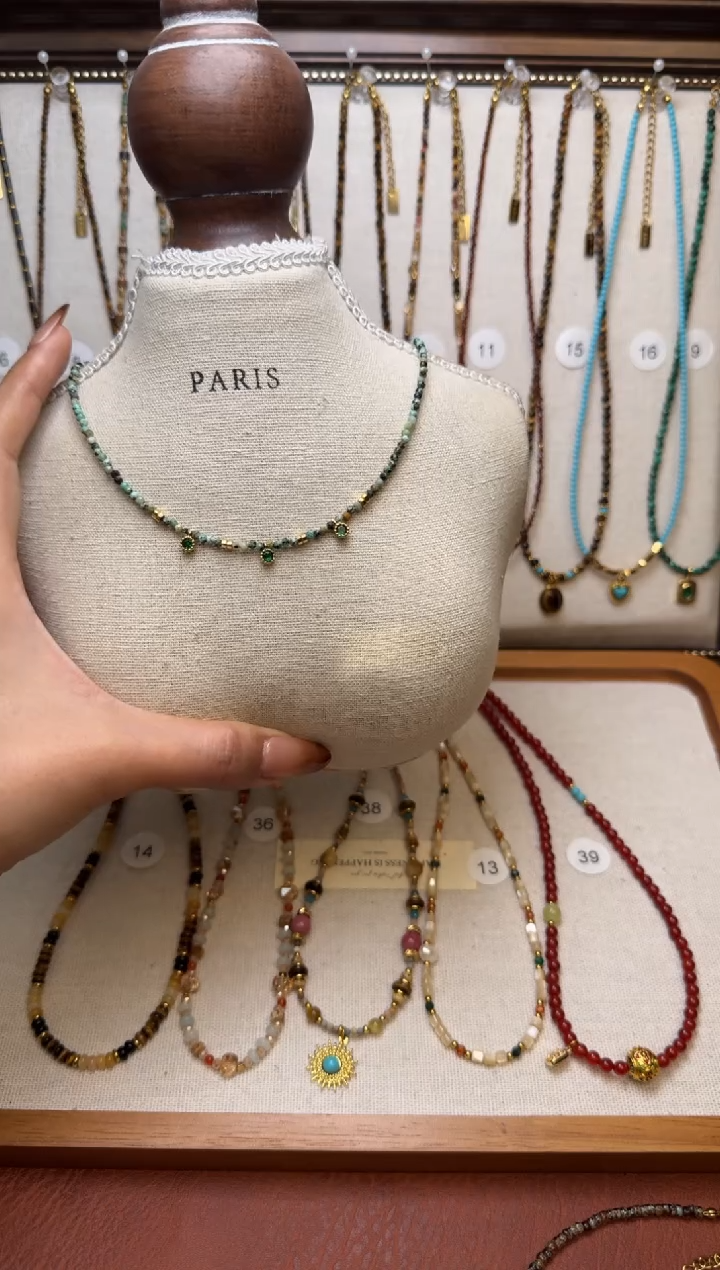 项链钛钢石英质玉非洲