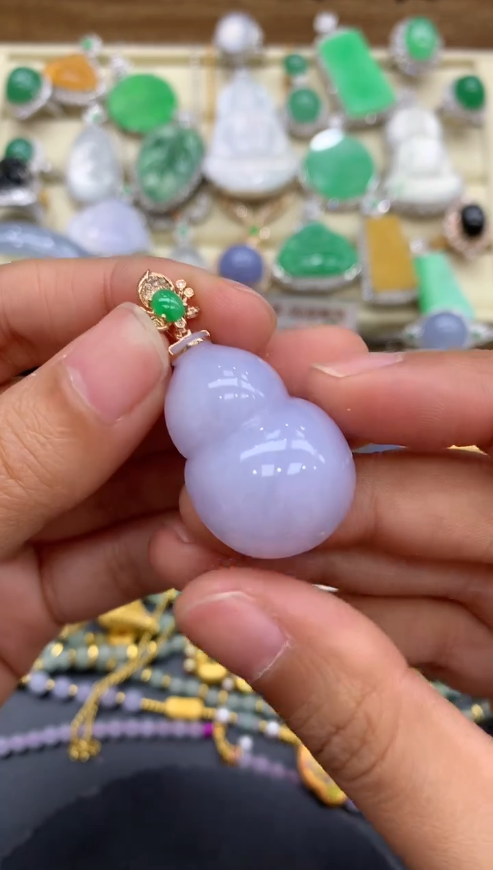 【闪购商品】翡翠颈饰18K金镶嵌160-中国好珍宝